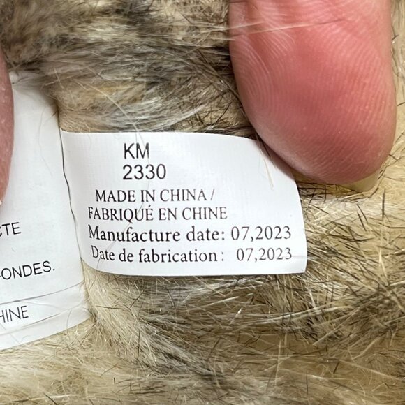 Realistic Sloth Body Warmer Marshalls 2023 Brown Tan Plush Animal - Picture 9 of 11